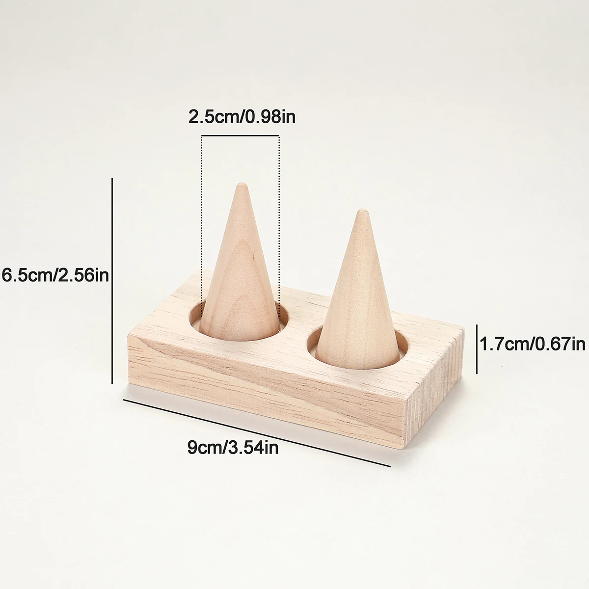 Versatile Wooden Ring Holder for Jewelry Storage and Display