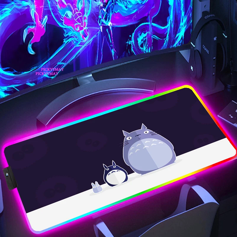 

Toroto RGB Mouse Pad Gamer Accessories Large LED Light MousePads XXL Gaming PC computer Desk with Backlit Rubber Mouse mat