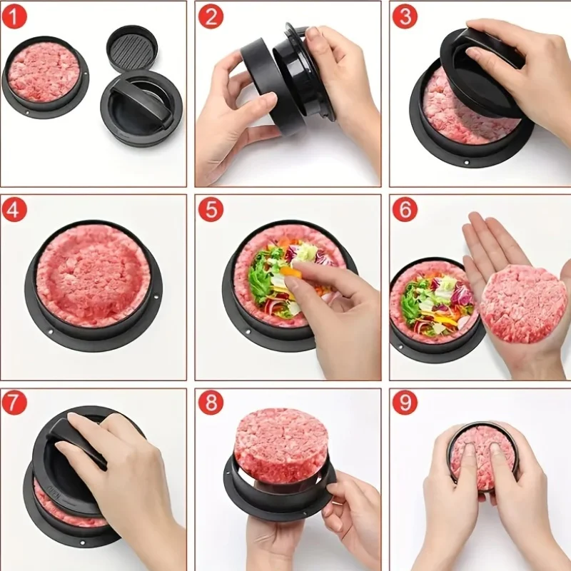 Description Picture 5 of item1 Set, Suitable for RV Kitchen, Non-stick Hamburger Machine, Meat Pie Machine Mold, Suitable for Meat Milk Cheese Vegetables