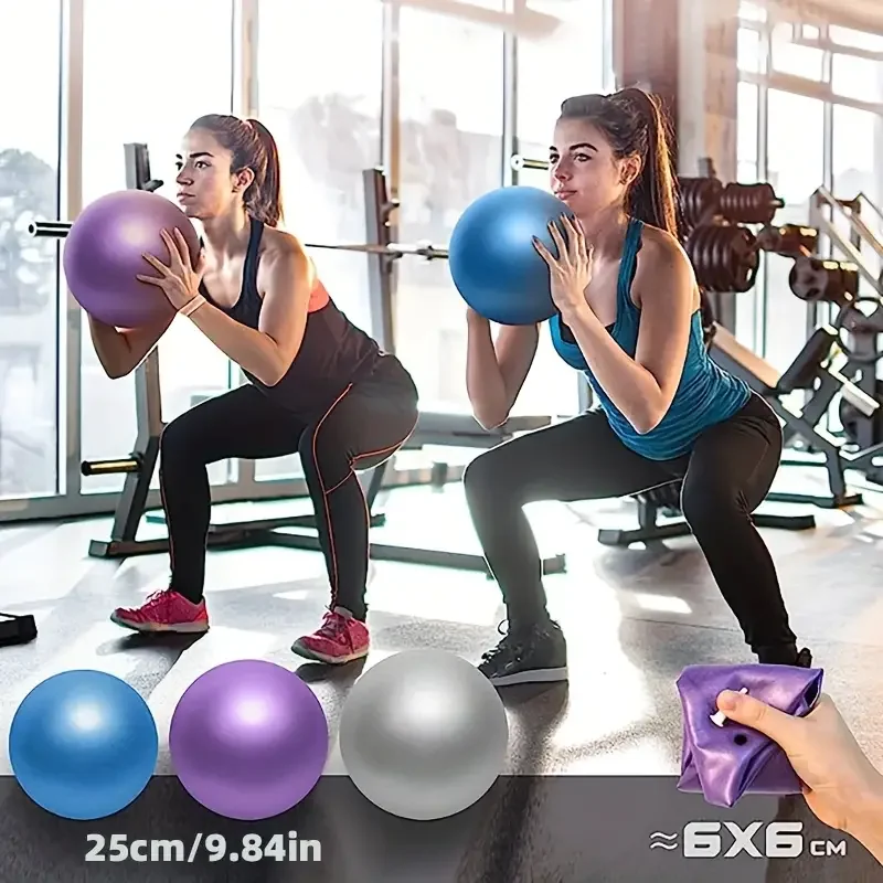 25cm Small Pilates Ball PVC Thickened Explosion-proof Frosted Home Gym Exercise Balls Glossy Yoga Ball Dance Fitness Accessories