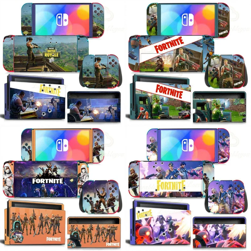 Adesivi Per Console Fortnite Battle Royale A 8 Sfere Per Sony Switch Oled Full Body Color Skin Switch Decalcomanie Per Controller Gamepad