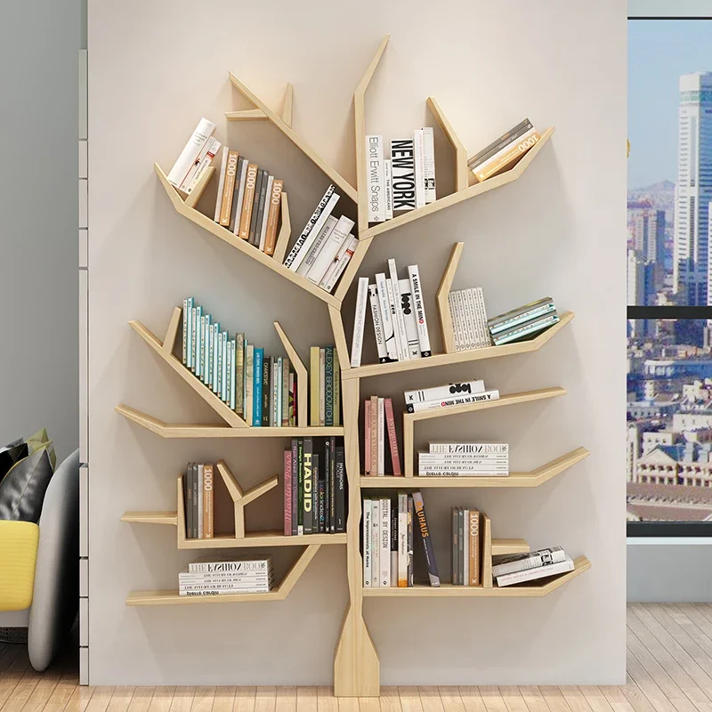 Kids Cube Storage Bookcase Shelf Corner Tree Shelves Minimalist Nordic Shelf Bookcase Wood Scaffale Libreria Room Furniture