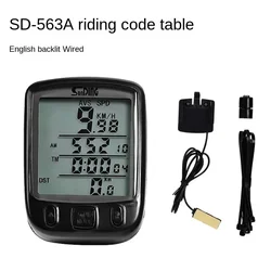 LED Digital Touchscreen Waterproof Bike Computer with Backlight (563A - Black)