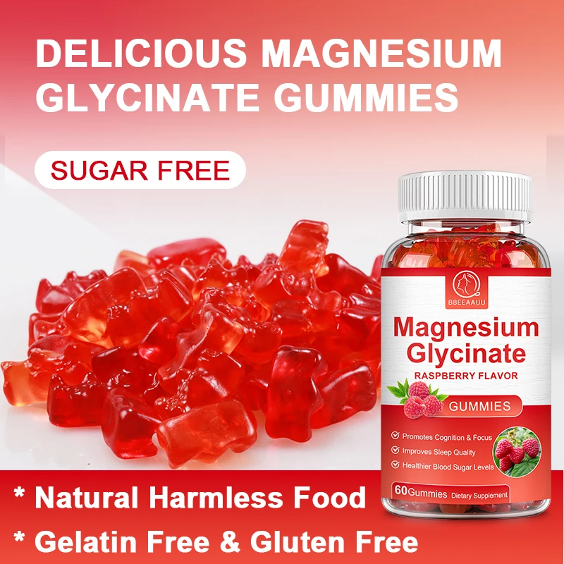 

BBEEAAUU Chelated Glycinate Magnesium Gummies Calm Relieves Stress Support Sleep Support Memory Concentration and Muscle Spasms