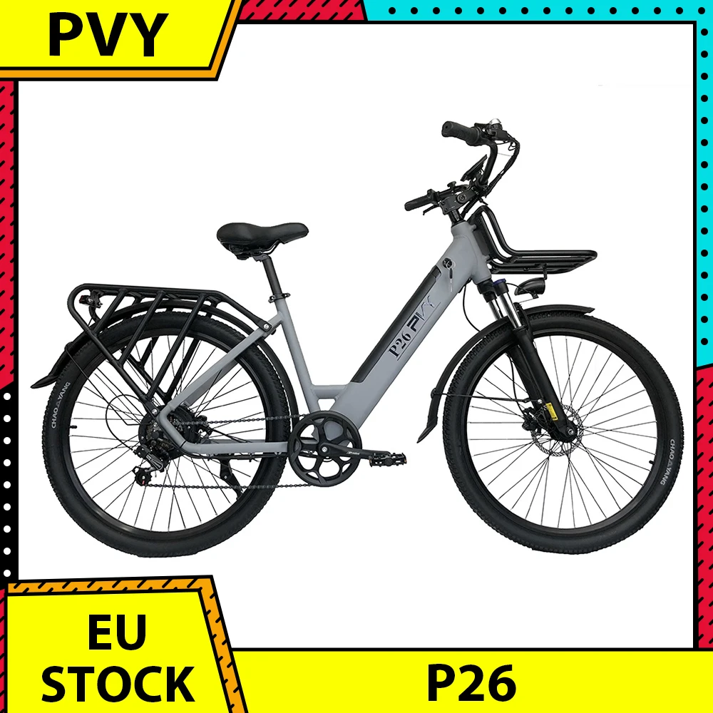 Pvy P26 Bici Elettrica 27.5 Pollici Pneumatici 750W Motore E-Bike 48V 11.6Ah Batteria Ebike 100Km Gamma Massima Freno Idraulico Display Lcd