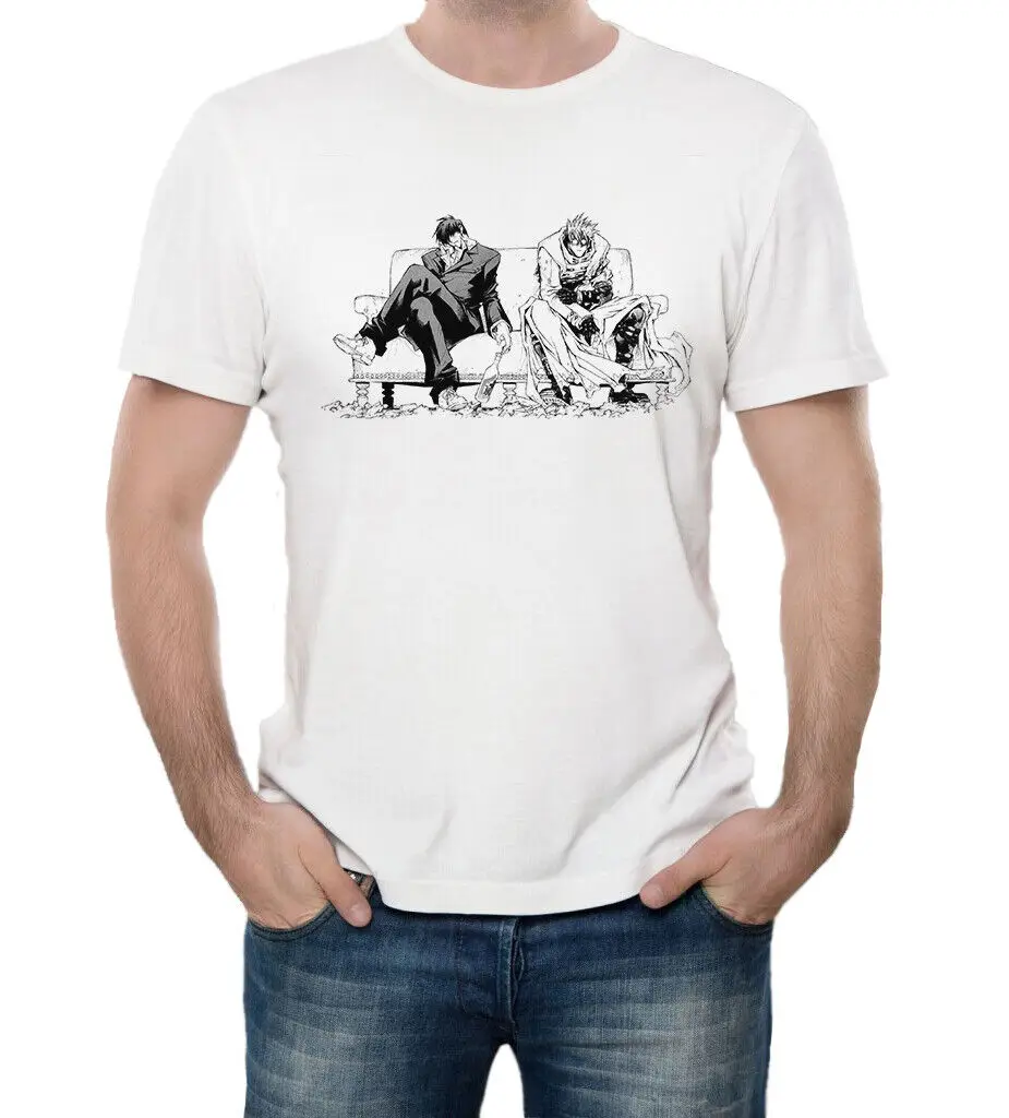 Maglietta Da Uomo In Cotone Stampato Lash Nicurwood Trigun Anime Manga Top Tee