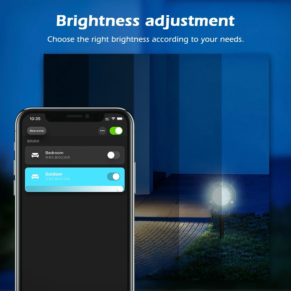 GLEDOPTO Zigbee 3.0 7W Garden Lawn Lamp Light AC/DC 24V 2200~6500K Work with SmartThings Tuya Echo Plus Alexa App Voice