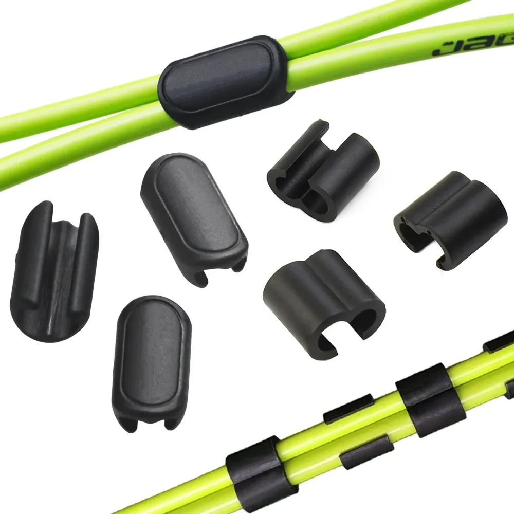 5pcs 자전거 케이블 가이드 자전거 유압 호스 하우징 주최자 클립 클램프 버클..