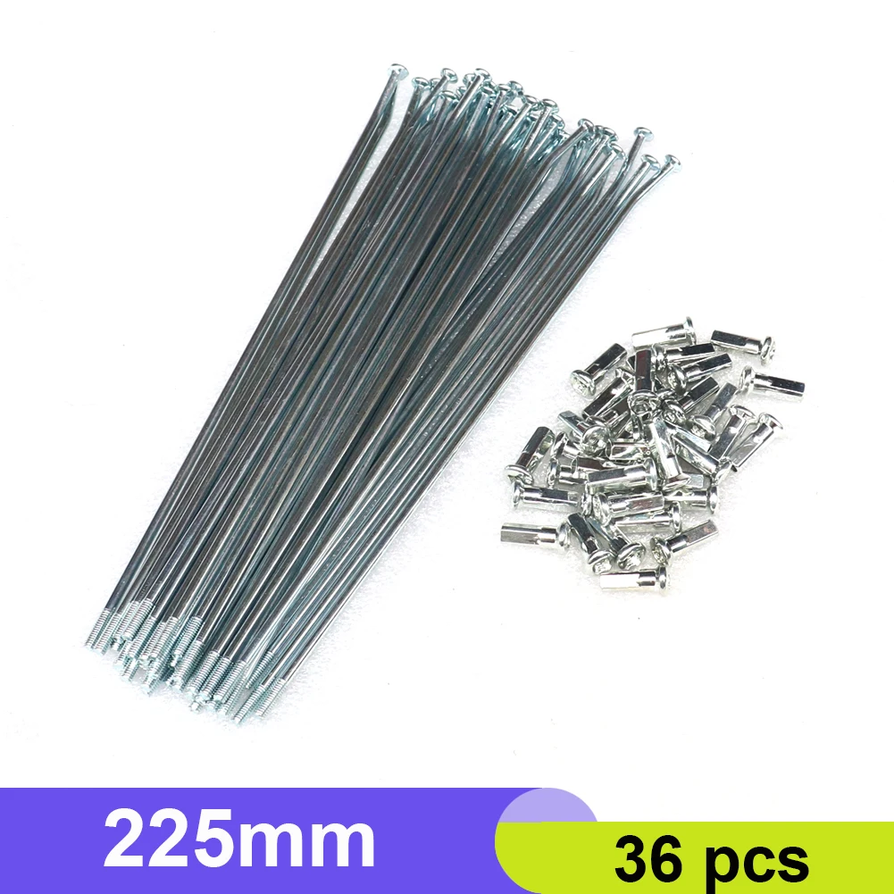 36pcs/Lot Electric Bicycle 8G Diameter 3.5mm Length 200mm 205mm 210mm 215mm 221mm 225mm 237mm 245mm Spokes + Nipples