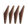 Wooden Clothes Hanger Wall Mounted Coat Hook Natural Wood Decorative Key Holder Hat Scarf Handbag Storage Hanger Bathroom Rack 6