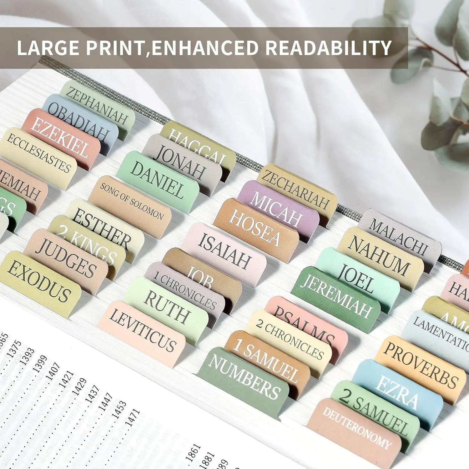 Bible Tabs for Women Men Laminated Bible Tabs for Study Bible Large Print Neutral Bible Tabs for Easy Navigation Boho Theme 5