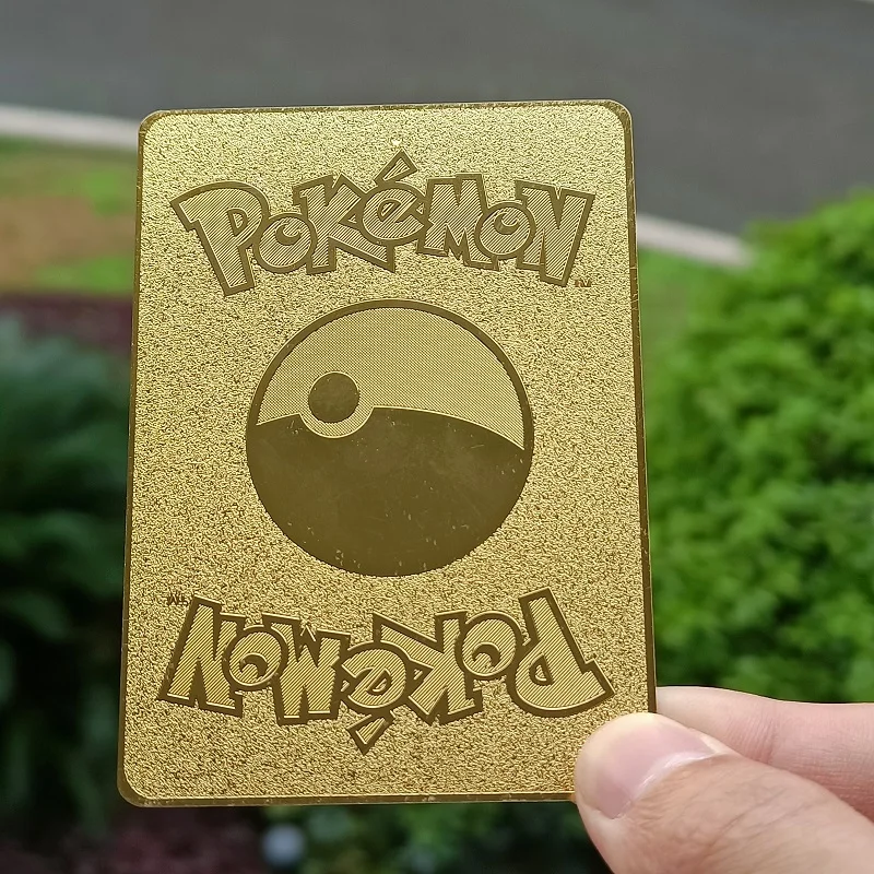 2023 Pokemon Metal Card Letters Pikachu Vmax Charizard Gengar Anime Games Game Collection Golden Card Iron Cards Toys Kids Gifts