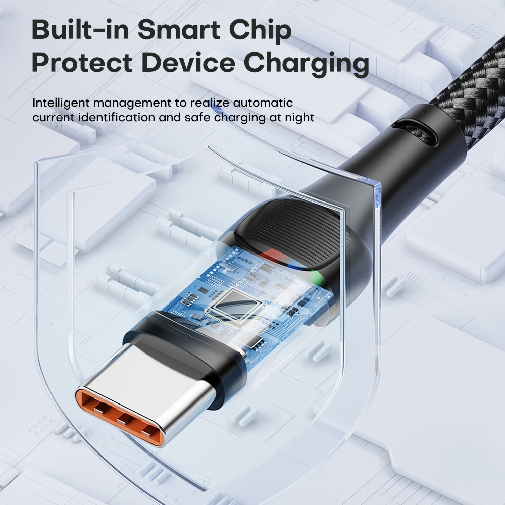 100W USB-C Fast Charging Cable with Quick Charge Technology - Available in 1M, 2M, 3M Lengths