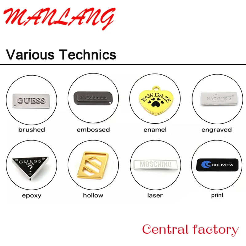 Metal Clothing s Labels Name Sewing Metal Garment Label Plate Tags