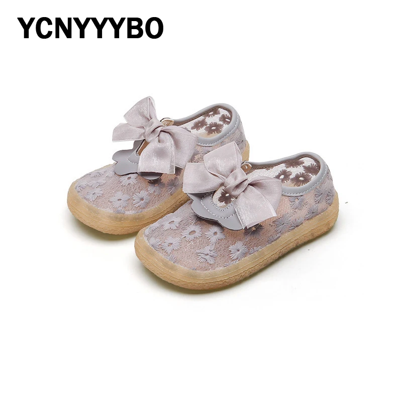 

Kids Bow Princess Shoes Baby Girls Lace Brand Flats Children Beige Slip On Loafers Toddler Party Dress Moccasin For Autumn New