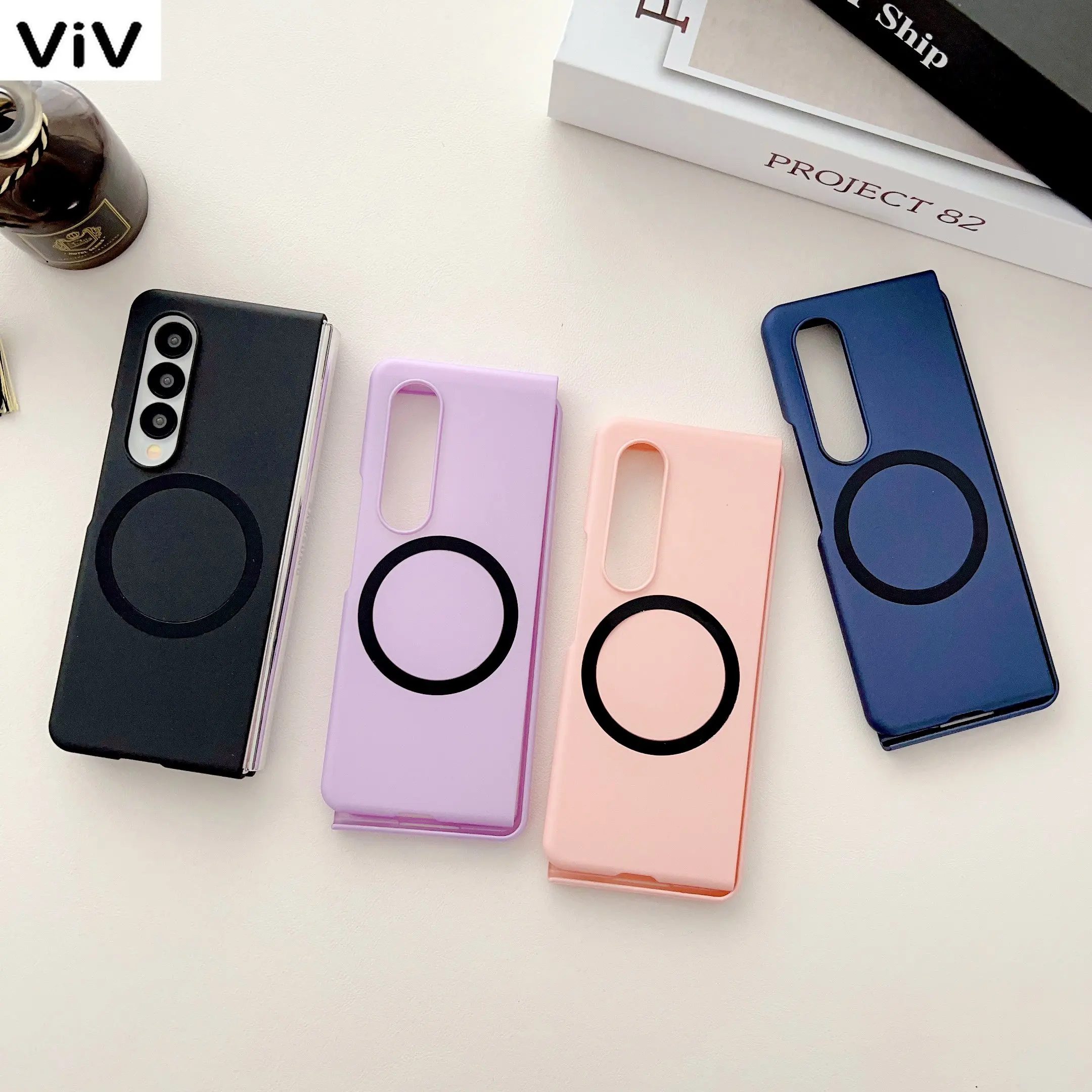 

Чехол для Samsung Galaxy Z Fold 4 3 Magsafe магнитный беспроводной зарядный ультратонкий приятный на ощупь матовый Силиконовый противоударный чехол