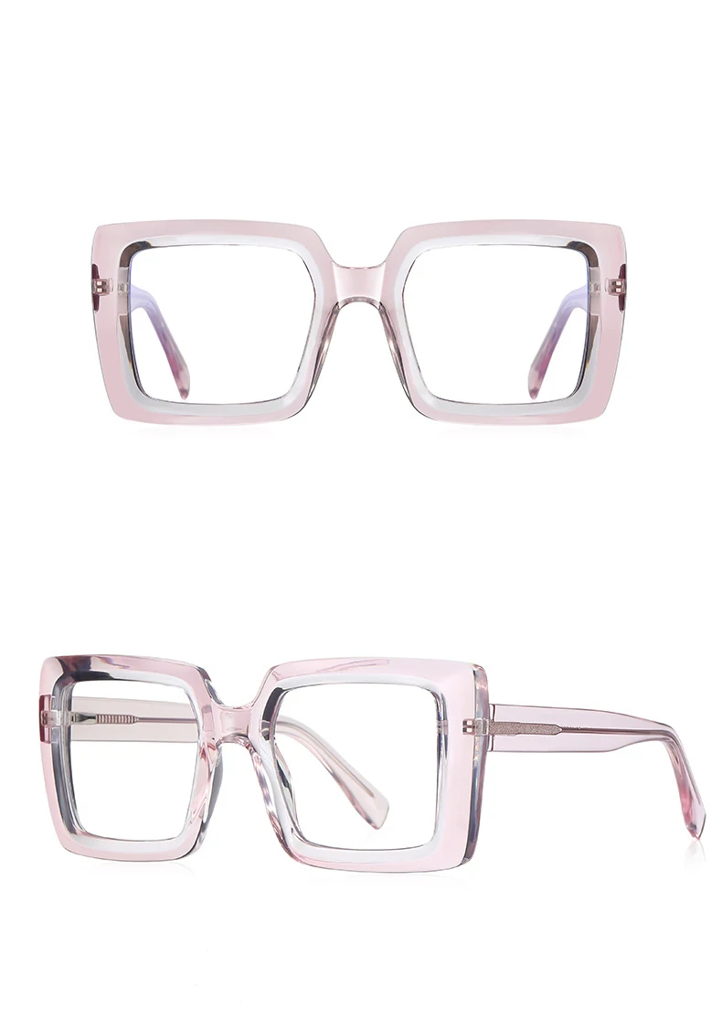 R57377 quadratische große Rahmen Lesebrille Trend Feder scharnier optische presbyopische Brille diopt risch 50 200 300 – Detail 11