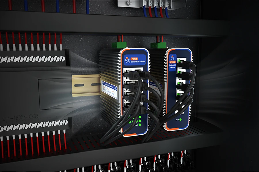 5 /8 Ports With 10/100/1000Mbps Industrial Gigabit Ethernet Switch Lighting Prot