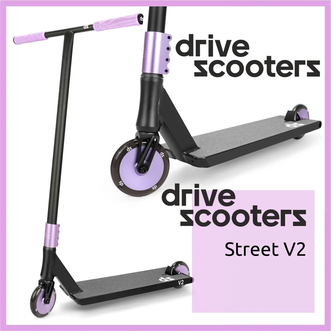 Трюковой Kick Scooter Drive Scooters Street V2 Black Stunt Kick Scooter