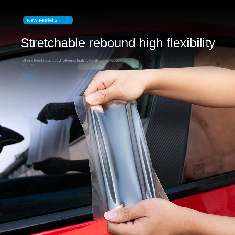 For Tesla Model 3 Highland 2024 Front Door Rear Door Extended Protective Film Invisible Car Clothing TPU Lamp Film SetDecoration 3