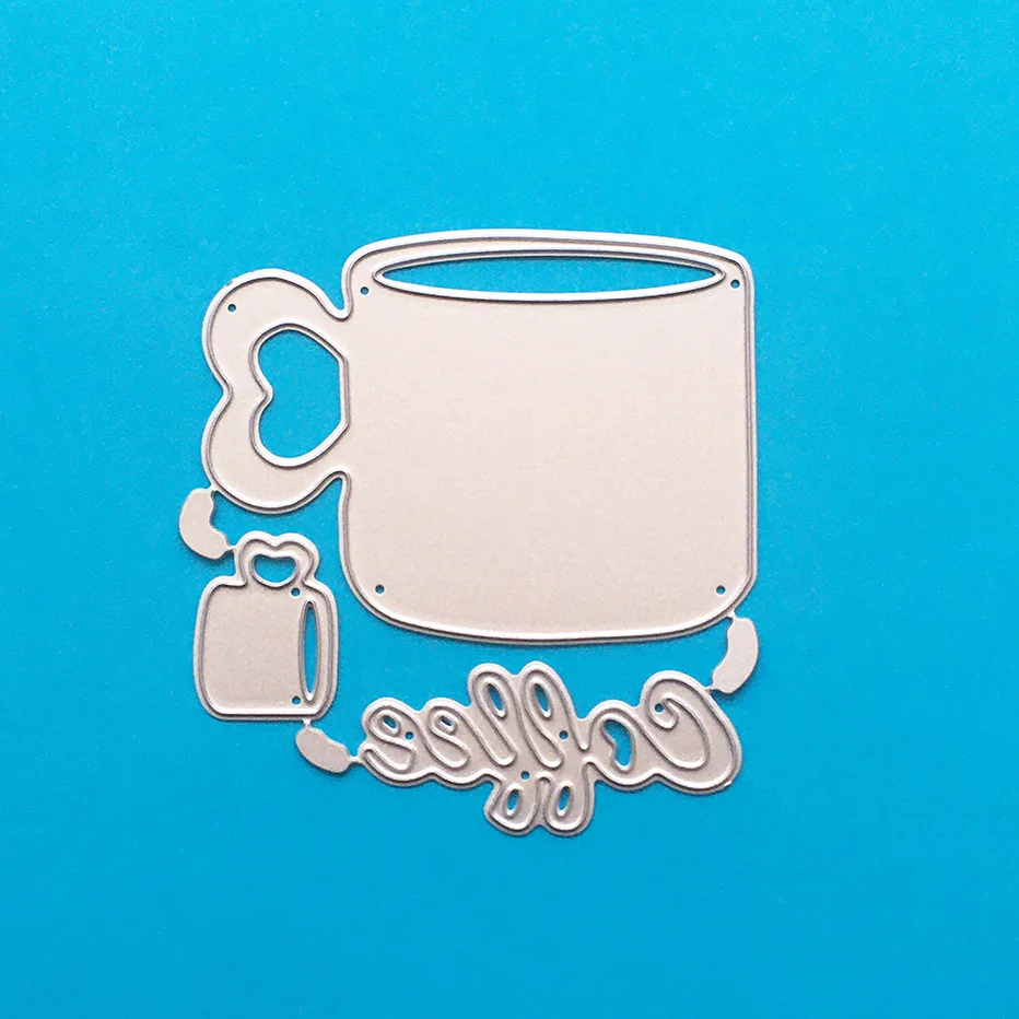 

Coffee and Tea Cups Scrapbooking Cutting Dies Yiwu stock clearance DIY Paper gift Card Making metal craft Album