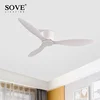 SOVE Ceiling Fans With Remote Control Modern Black White Low Floor DC Motor 30W Simple Ceiling Fan Without Light Home Fan 220V 1