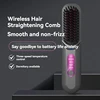 Negative Ion USB Charging Wireless Straightening Comb Portable Home Clamp Straight Roll Dual-Use Hair Straightener 4