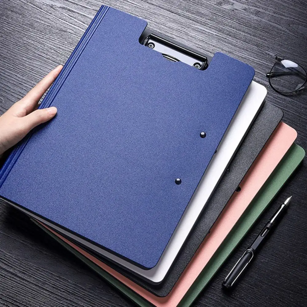 Frosted A4 File Folder Dual Use Multifunction Clipboard with Double Clips Memo Clip Board School Office Supplies Transparent Clipboard Writing Clipboard Business Folder