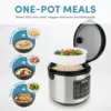 NEW 20 Cup Cooked (10 cup uncooked) Digital Rice Cooker, Slow Cooker, Food Steamer, SS Exterior (ARC-150SB),Black 2