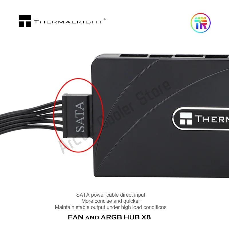 Hub Ventole Thermalright - Controller ARGB/PWM Per PC Con Alimentazione SATA - Foto 3