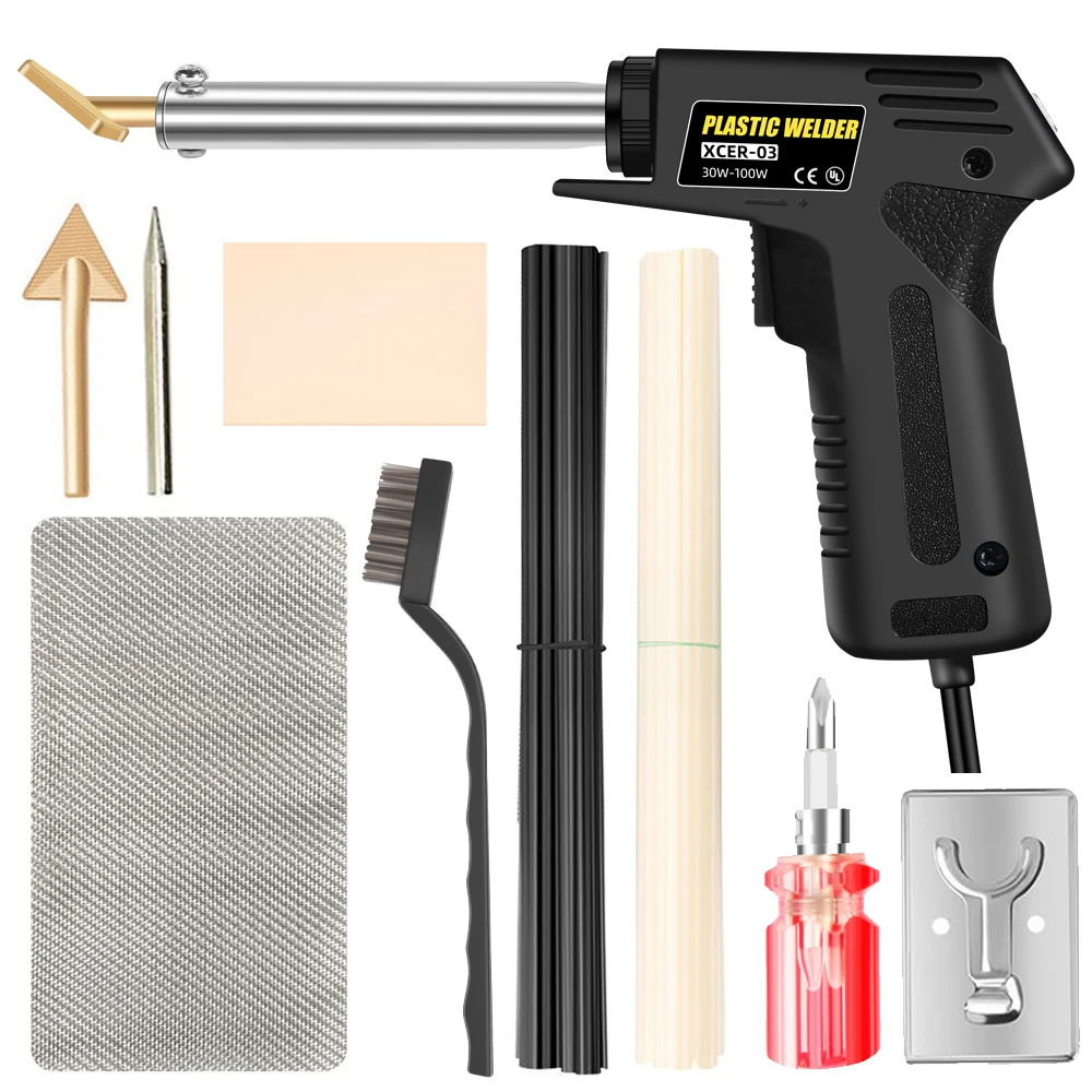 Plastic Welding Machine Repair Tool Electric Soldering Iron Trowel Head Car Bumper Plastic Repair Tools Kit 2