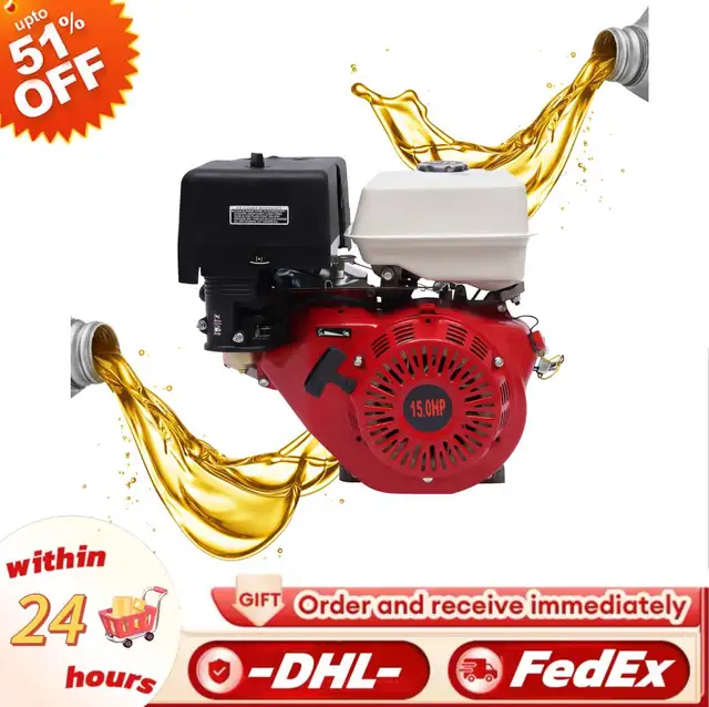 Générateur portable 420cc alimenté par gaz 9700W 15HP 4 temps, pour secours à la maison et RV prêt rouge/noir 1