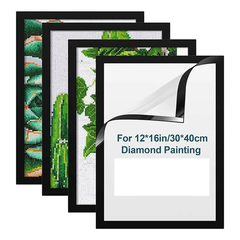 4 Pack 12X16 Picture Frame Wood Diamond Painting Frames 30X40Cm