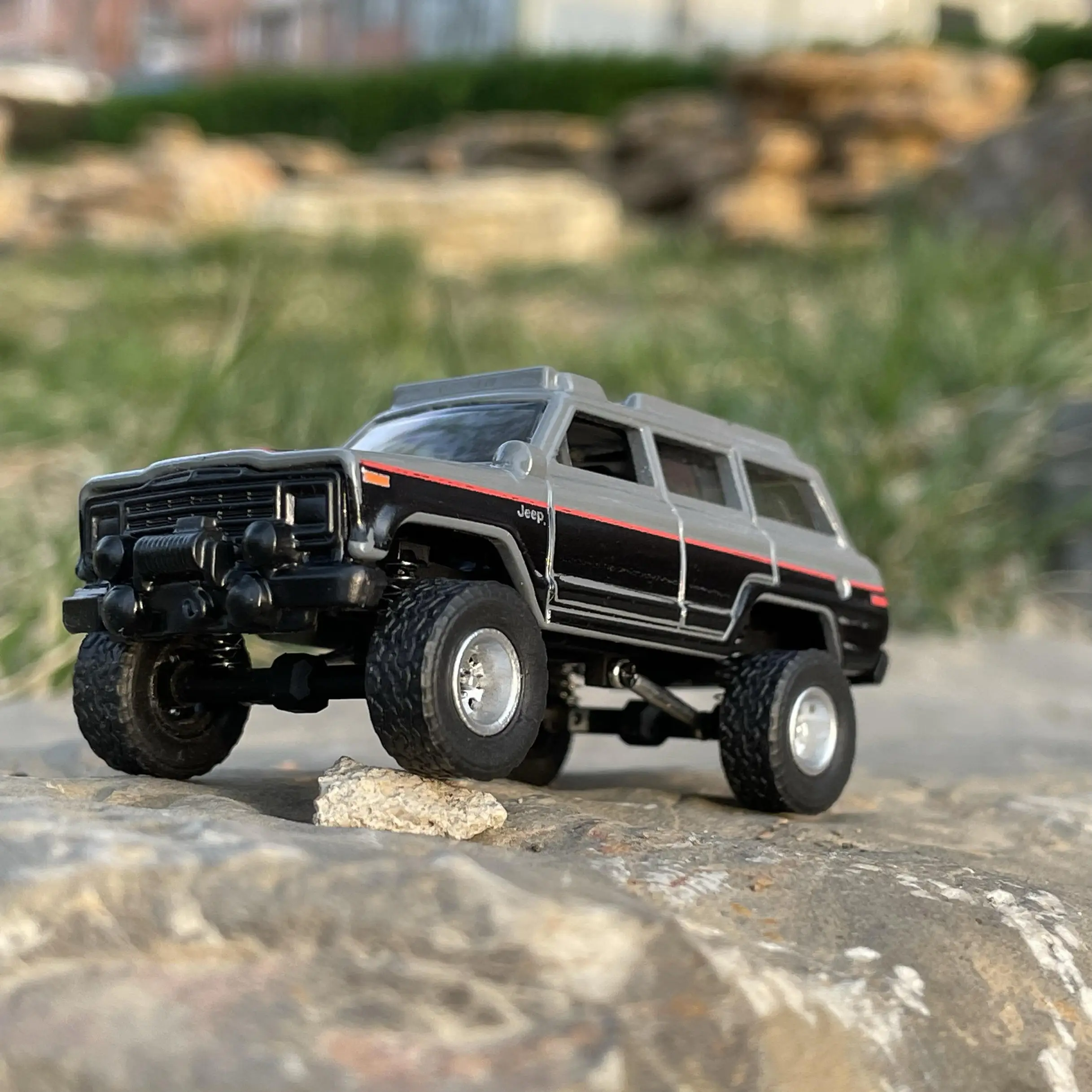 1:64 오프로드 자동차 모델 수정된 충격 고무 타이어