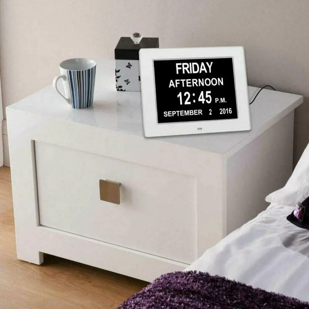 Date Dashboard Dementia Large Table Time Alarm Clock Home Decor Digital Clock Calendar 4