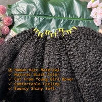 Extensions de Cheveux Humains 100% Naturels Vietnamiens Bruts Vierge Afro Kinky Curly 4C, 1/3/4 Paquets, Tissage Rapide, Couleur Naturelle 4