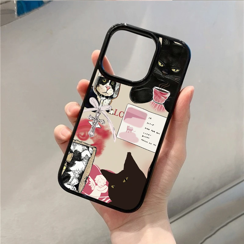 Cute & Playful Cat Pattern Phone Case Cover