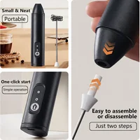 MINI mousseur à lait USB Rechargeable 3 vitesses machine à mousse café fouet mélangeur poignée électrique mélangeur batteur à oeufs outils de cuisson chauds 2
