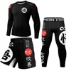 Kimono Jiu Jitsu Mma T-shirt+Pant Rashguard For Men 4Pcs/Suits Muay thai MMA Shorts Bjj Gi Rash guard Boxing Jerseys Sportsuit 3