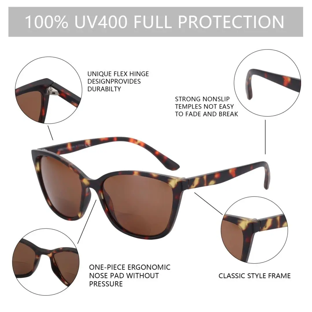 Lunettes De Lecture Solaires UV400 - Pack 4, Légères, Pour Hommes Et Femmes, Puissance +2.00
