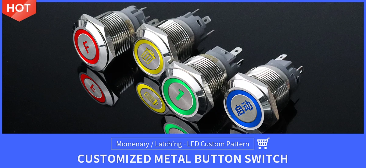 Wasserdichte LED-Anzeigeleuchte, 12 V, 24 V, 8 mm, individuelle Ikone, Metall-Pilot-Signallampe für Auto, Boot, Motorrad, Panel, Armaturenbrett-Warnung – Detail 4