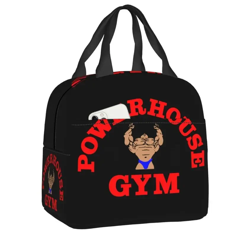 

Powerhouse Gym Lunch Bag Bodybuilding Thermal Cooler Insulated Bento Box For Women Kids Work School Picnic Travel Food Tote Bags