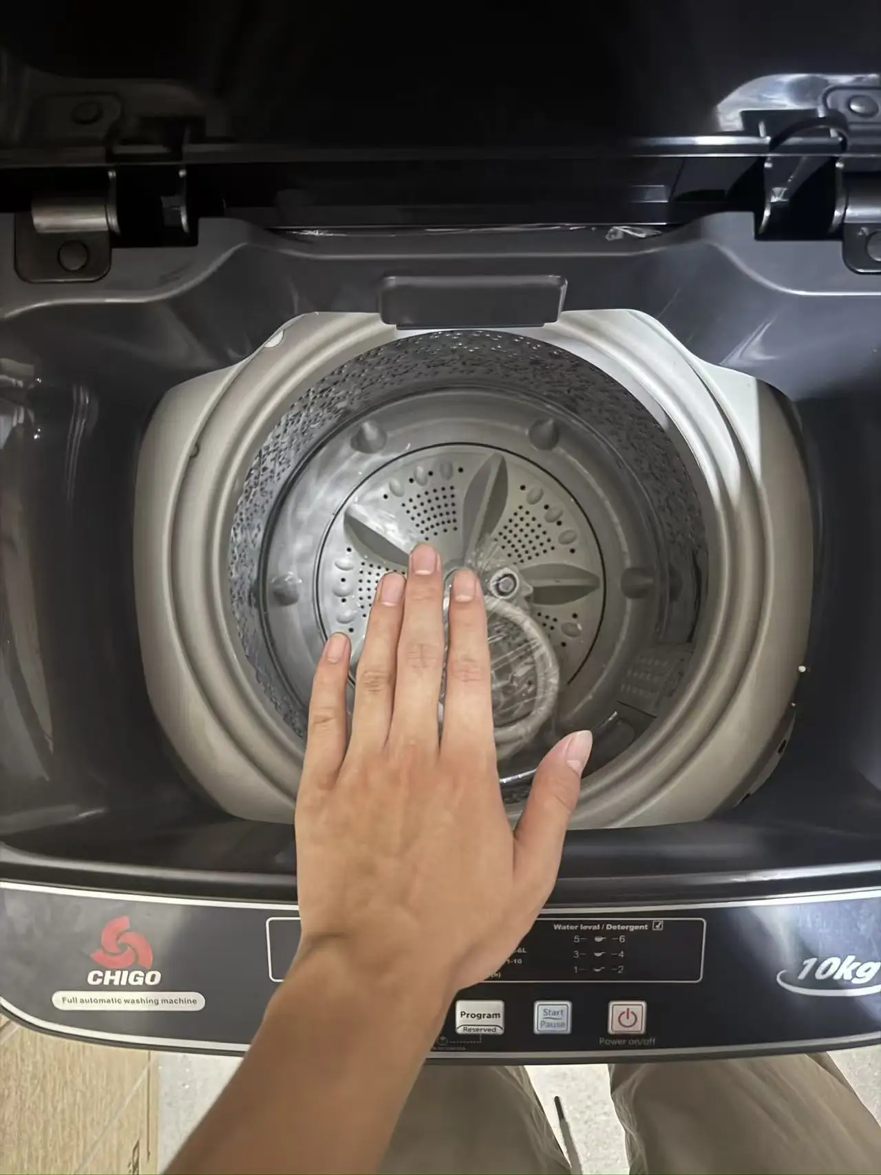 12kg Fully Automatic Top Load Washer Dryer Smart Panel High Quality Electric Washing Machine with Blue Light Sterilization 6