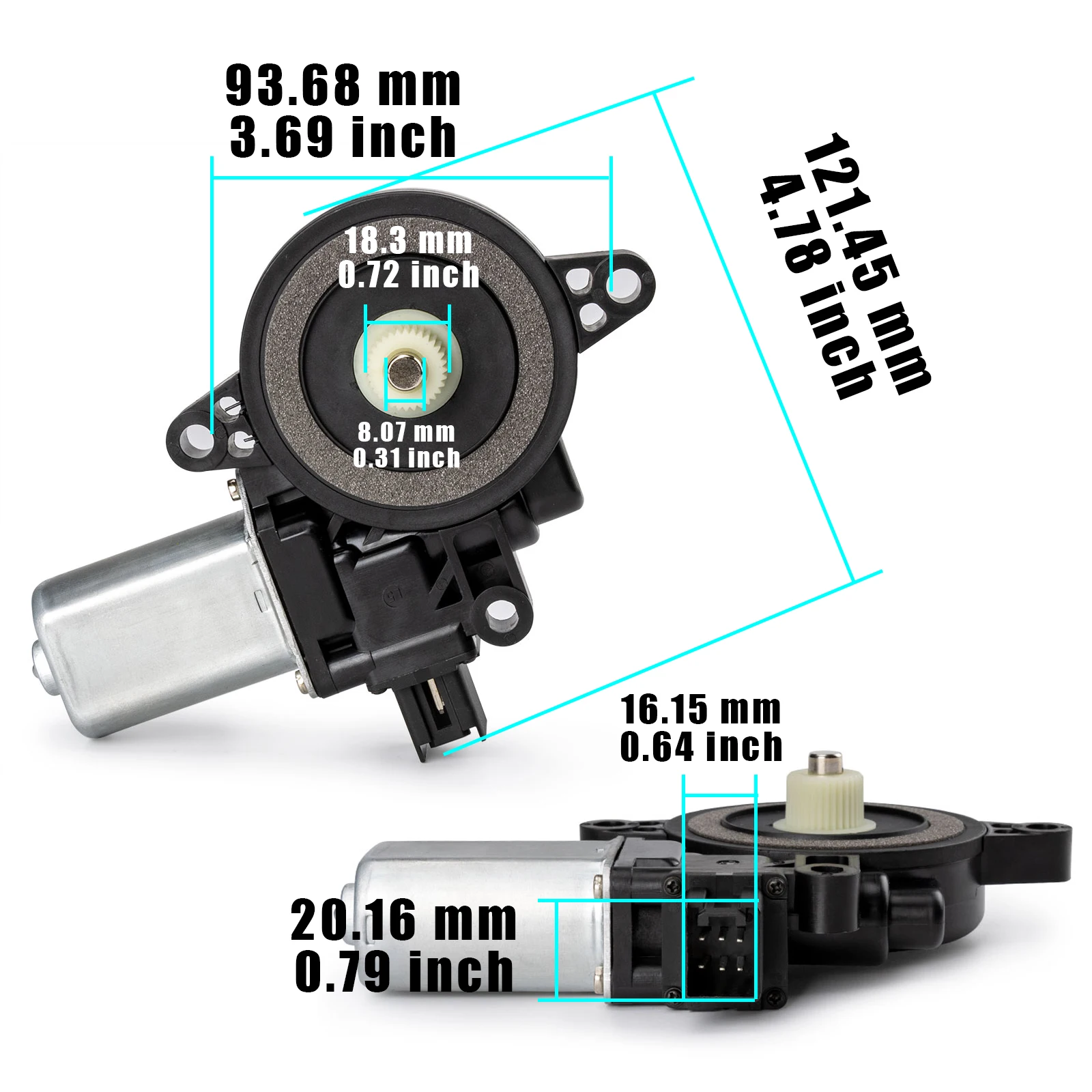 shind A-Premium Power Window Lift Motor Compatible With Mazda 2 3 Sport