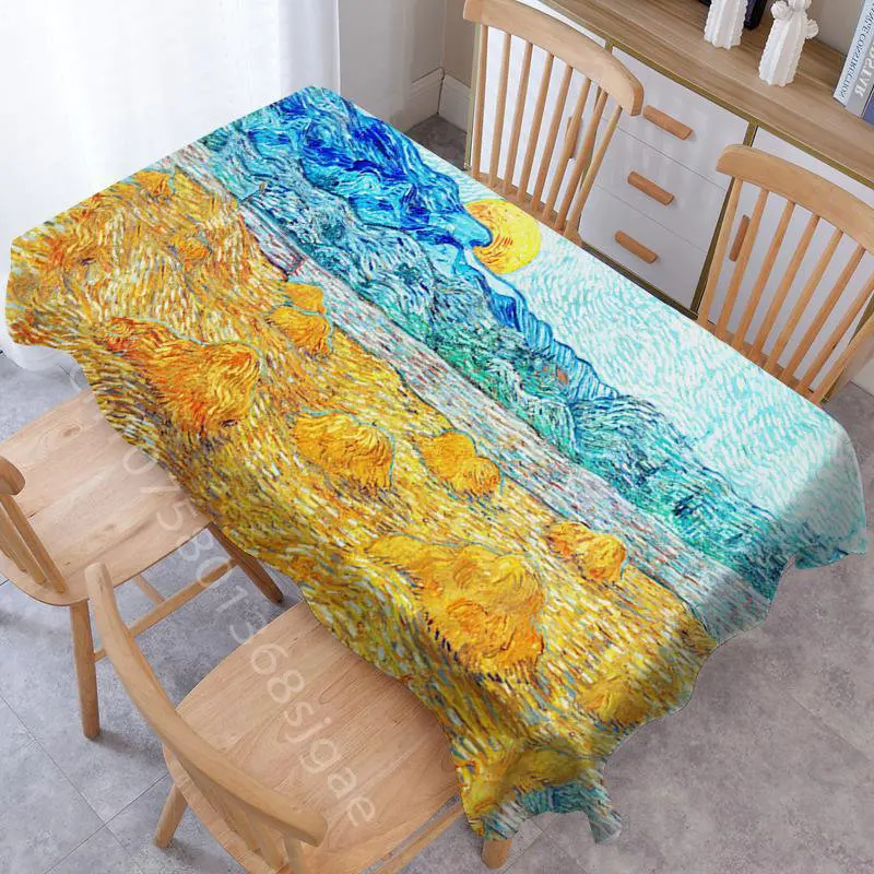 

Van Gogh Oil Painting Table Cloth Outdoor Wedding Decoration Waterproof Dining Cafe Tables Cover Kitchen Decor Desk Tablecloth