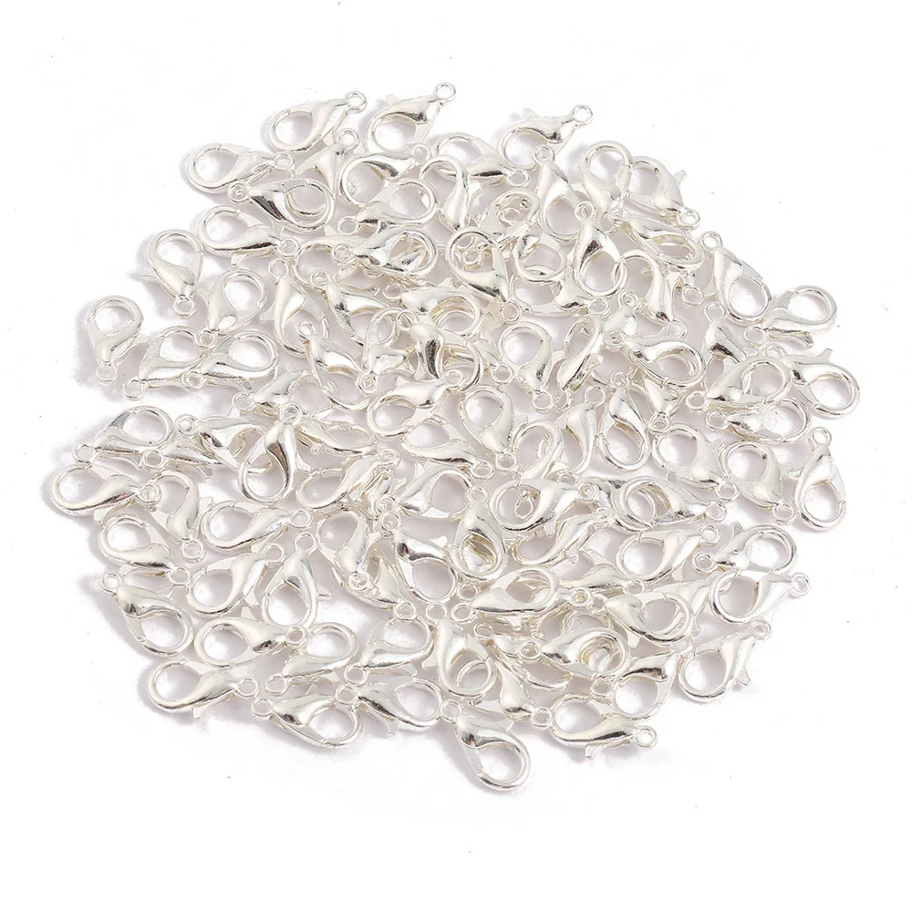 100 Stück goldfarbene Metall-Karabinerverschlüsse, Armbänder, Verbinder, Haken, Schnalle, Charm-Materialien für DIY-Schmuckherstellung, Zubehör – Detail 5