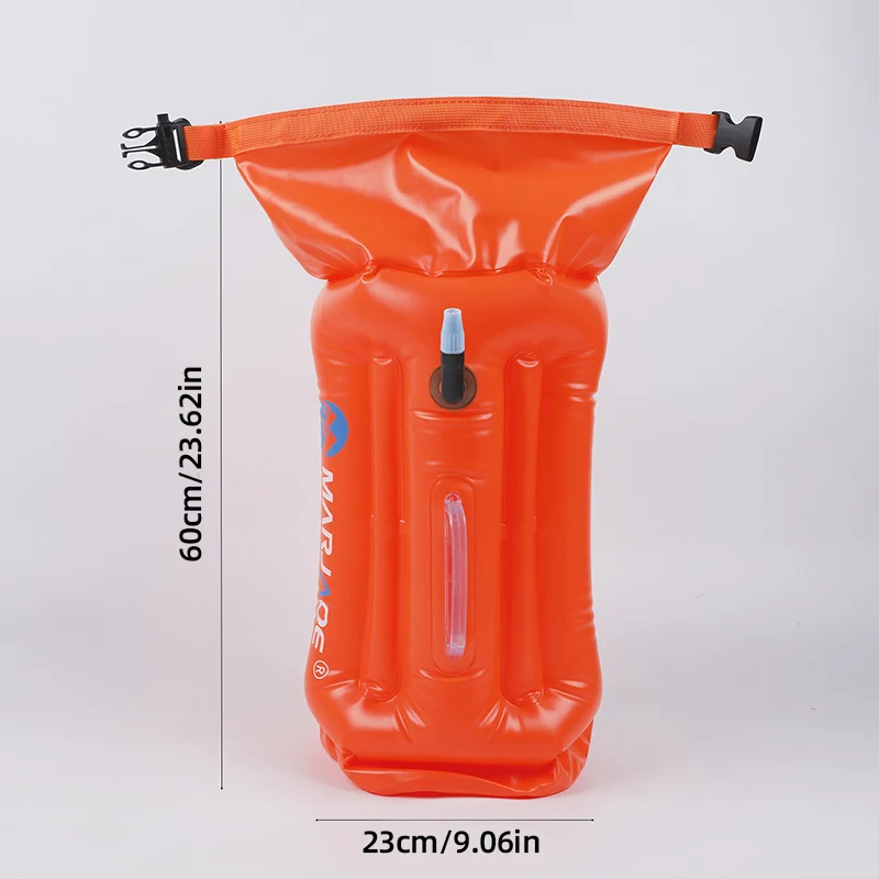 PVC 20L Tow Float Dry Bag with Adjustable Waist Belt Inflatable Waterproof Bag Swim Safety Float Boating Fishing Camping