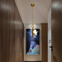 New Wall Lamp Chinese Indoor Led Ceiling Chandelier For Bedroom Living Room Corridor Lotus Pendant Light Furniture Decoration 2