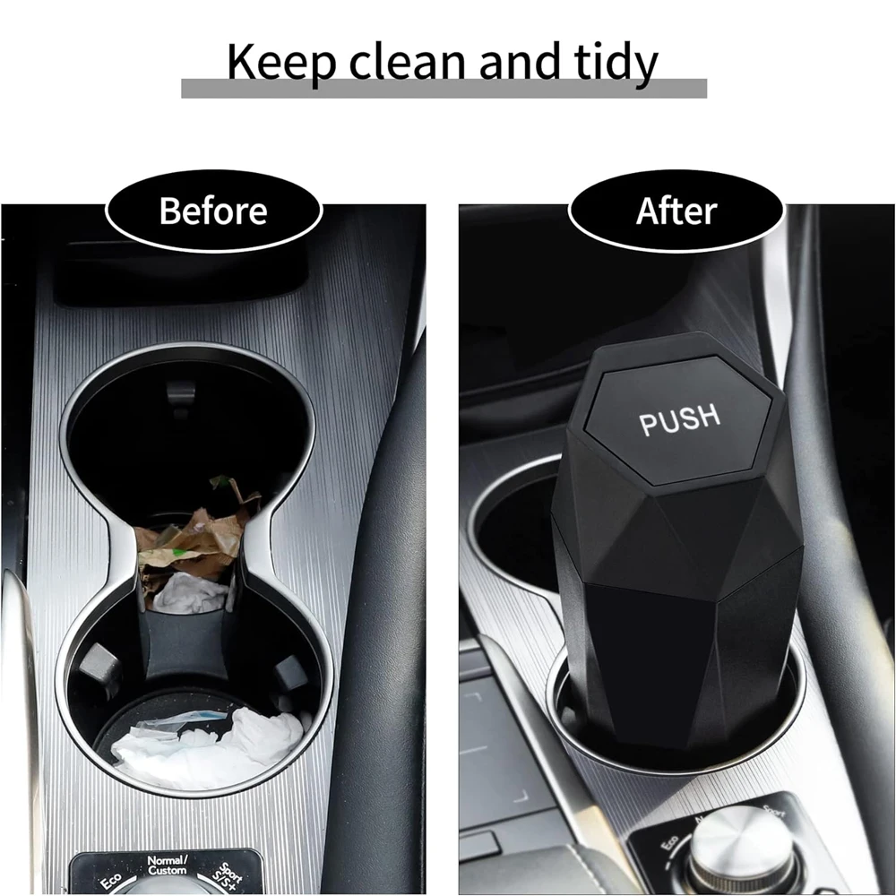 Compact Waterproof Car Trash Can with Lid - Portable and Versatile Storage Box