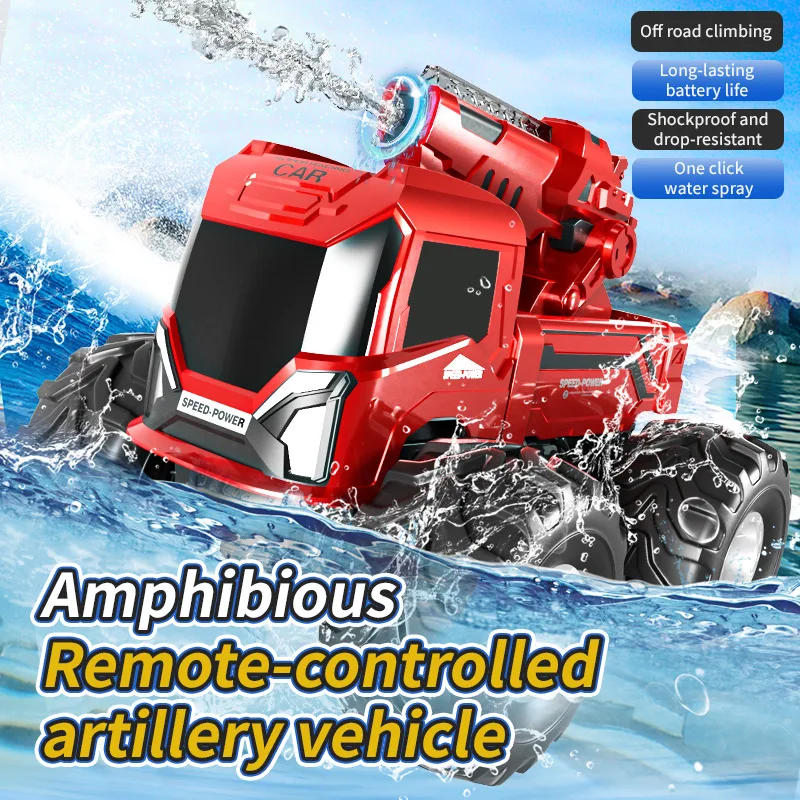 Remote Controlled Four-wheel Drive Off-road Vehicle Capable Of Launching Water Cannons, Amphibious Multiplayer Competitive Child_voghion.com
